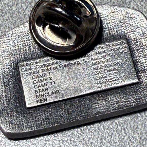 Vintage Peabody Coal Company Mine Rescue Contest Collectible Pins Set Of 3 - Picture 6 of 6